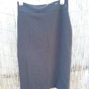 Paniz Women's Straight Black Midi Skirt - 6 - Made In USA